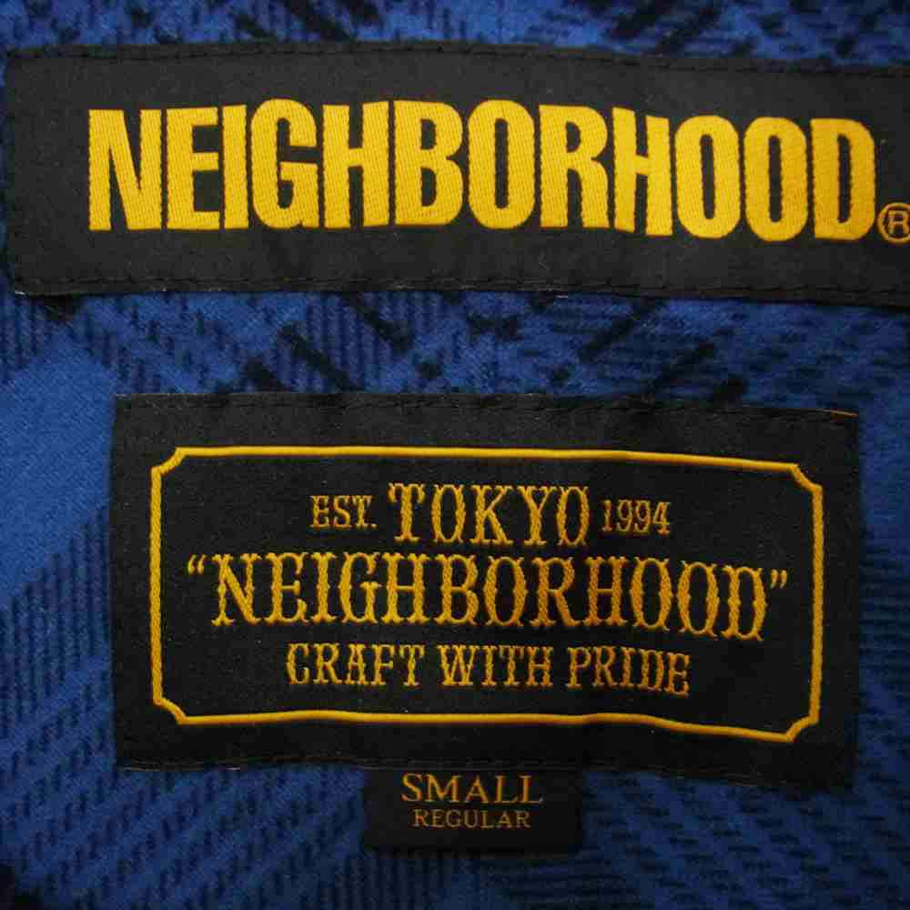 NEIGHBORHOOD ネイバーフッド 19SS 191TSNH-SHM09 チェック ネル シャツ ブルー系 S【中古】