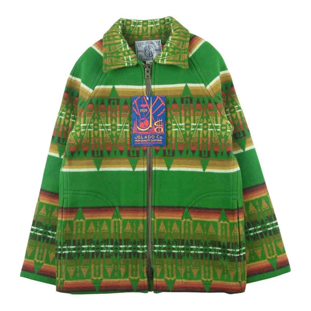 JELADO ジェラード CB23406 COWBOY BRAND Brave Coat ブレイブ コート ネイティブ柄 ジャケット グリーン系 M 38【美品】【中古】