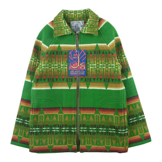JELADO ジェラード CB23406 COWBOY BRAND Brave Coat ブレイブ コート ネイティブ柄 ジャケット グリーン系 M 38【美品】【中古】