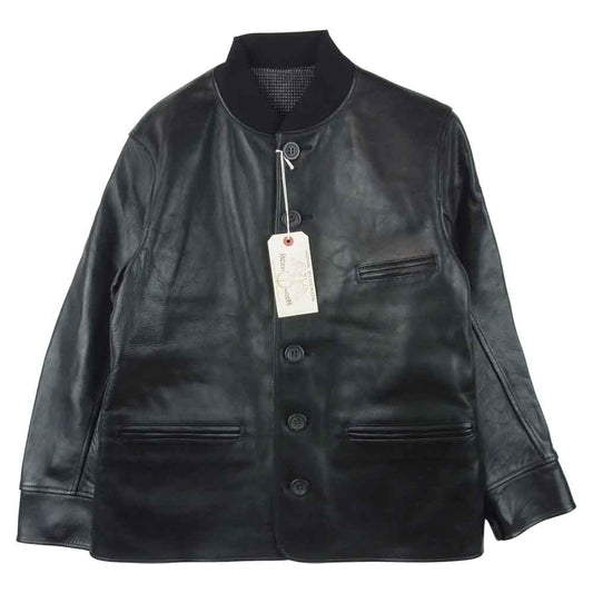 JELADO ジェラード 18AW JG33405 JOHN GLUCKOW Trailblazer Iron Horse ホースハイド ウール リバーシブル カーコート ジャケット ブラック系 M【中古】