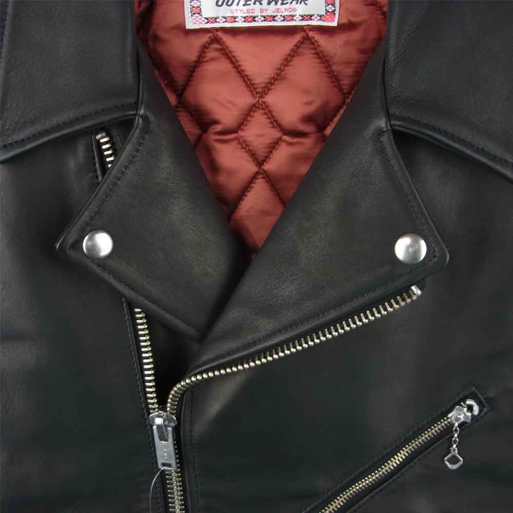 JELADO ジェラード SG33432 Rebel Jacket Sheepskin レベル シープスキン スタースタッズ ダブル ライダース ジャケット ブラック系 M【美品】【中古】