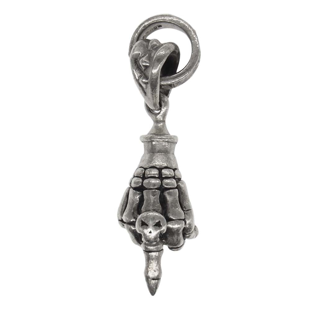 アルズニ シルバー スカルハンド ペンダント トップ【中古】
