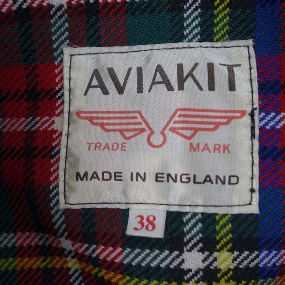 Lewis Leathers ルイスレザー CYCLONE サイクロン ホースハイド ベージュ ジッパーテープ チェック裏地 ライダース ジャケット ブラック系 38【中古】