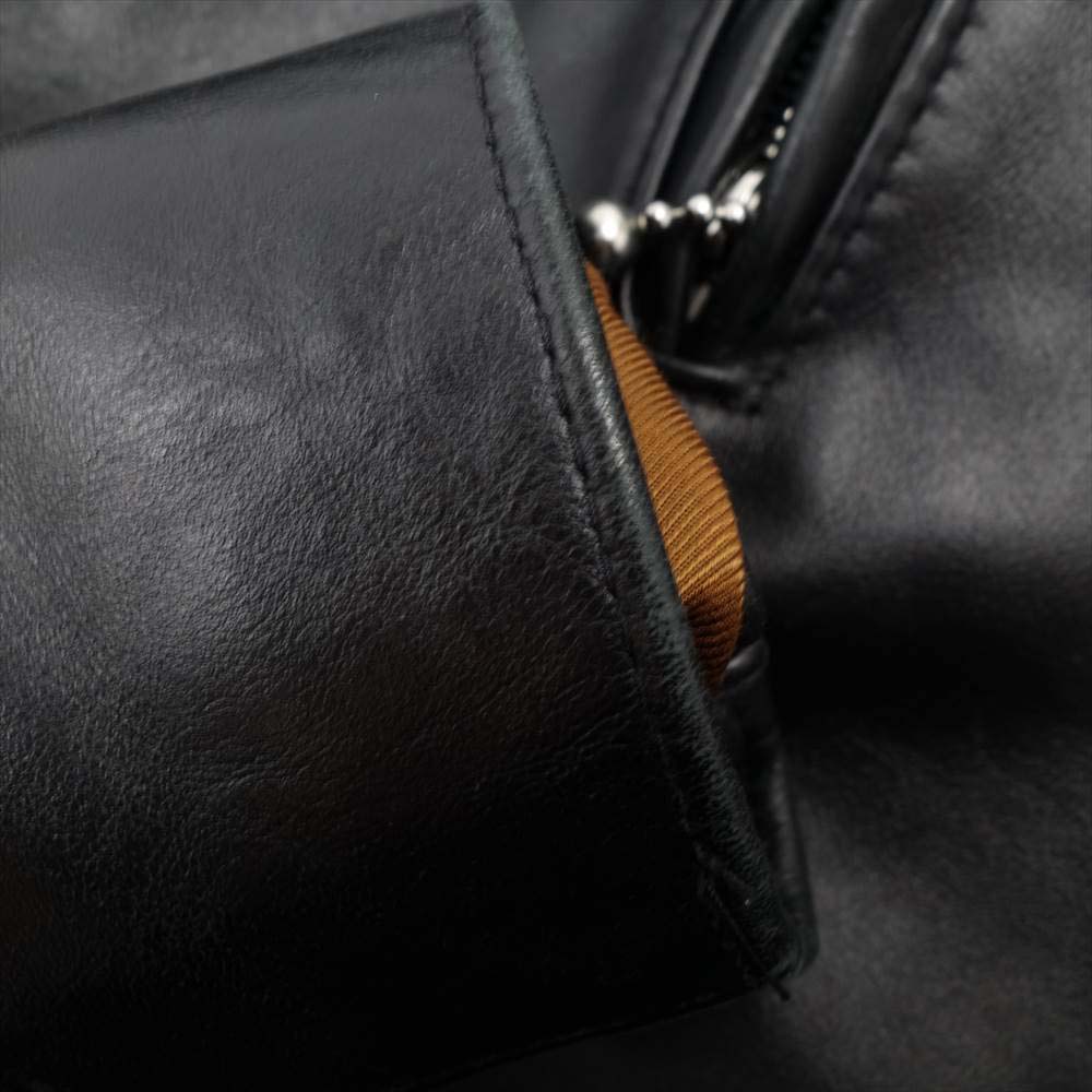 Lewis Leathers ルイスレザー CYCLONE サイクロン ホースハイド ベージュ ジッパーテープ チェック裏地 ライダース ジャケット ブラック系 38【中古】