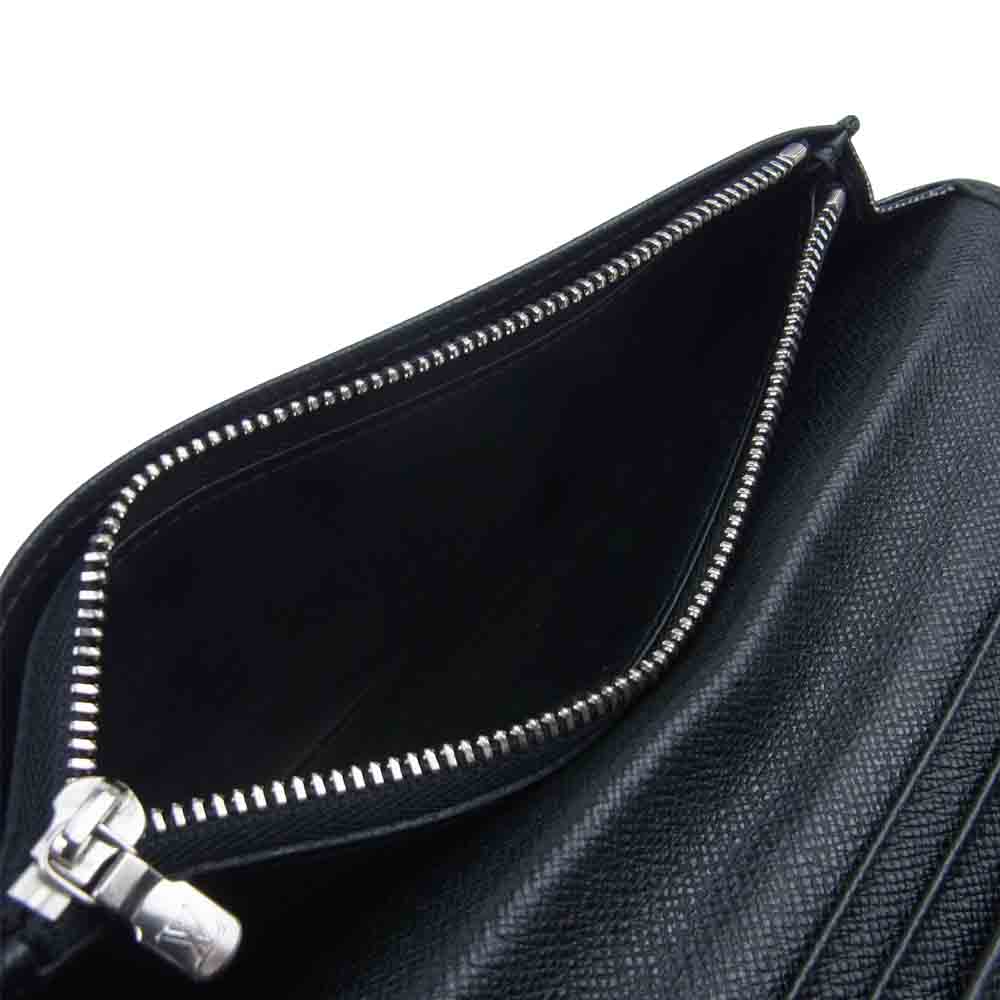 LOUIS VUITTON ルイ・ヴィトン M30541 ポルトフォイユ ロン タイガ 長財布 牛革 フランス製 ブラック系【中古】