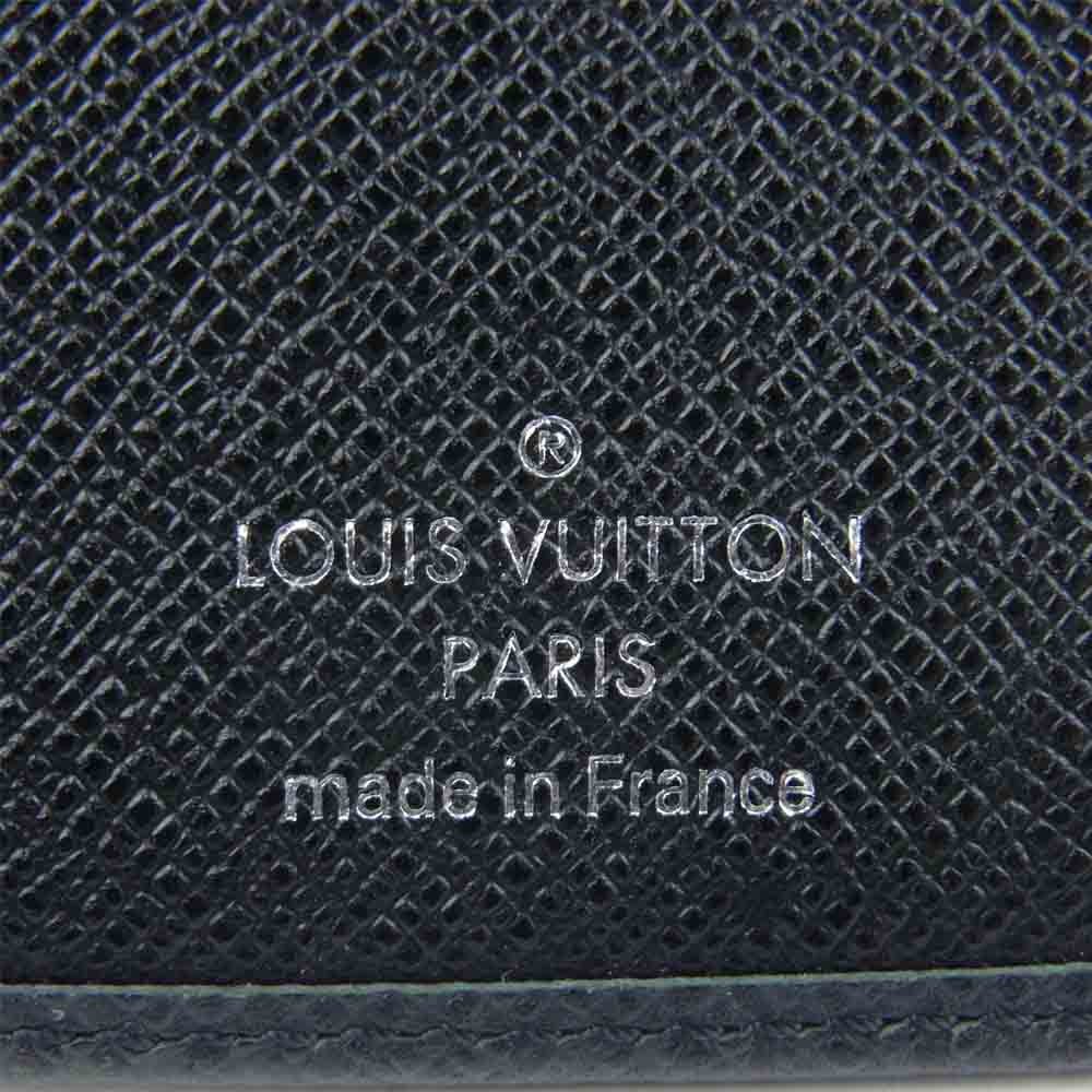 LOUIS VUITTON ルイ・ヴィトン M30541 ポルトフォイユ ロン タイガ 長財布 牛革 フランス製 ブラック系【中古】