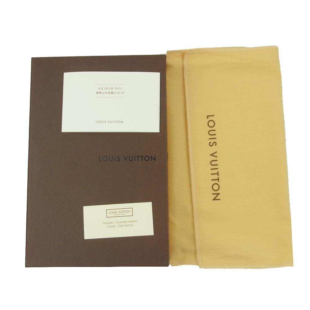LOUIS VUITTON ルイ・ヴィトン M30541 ポルトフォイユ ロン タイガ 長財布 牛革 フランス製 ブラック系【中古】