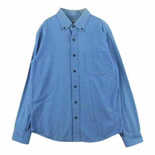 TENDERLOIN テンダーロイン T-CHAMBRAY SHT BD シャンブレー ボタンダウン 長袖 シャツ インディゴブルー系 S【中古】