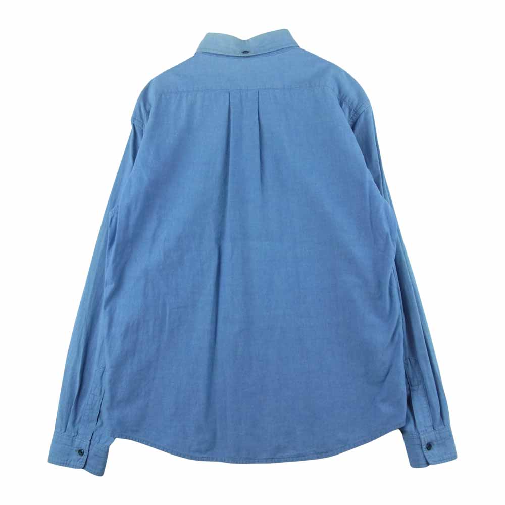 TENDERLOIN テンダーロイン T-CHAMBRAY SHT BD シャンブレー ボタンダウン 長袖 シャツ インディゴブルー系 S【中古】