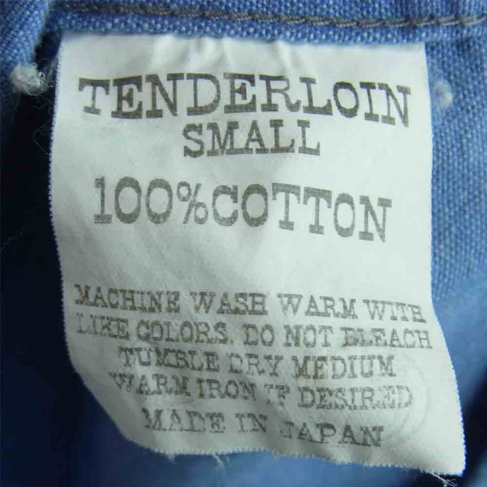 TENDERLOIN テンダーロイン T-CHAMBRAY SHT BD シャンブレー ボタンダウン 長袖 シャツ インディゴブルー系 S【中古】
