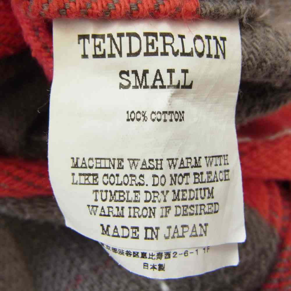 TENDERLOIN テンダーロイン T-HEAVY FLANNEL ヘビーフランネル チェック 長袖シャツ  レッド系 S【中古】