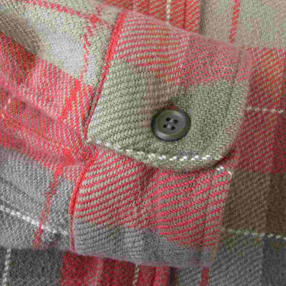 TENDERLOIN テンダーロイン T-HEAVY FLANNEL ヘビーフランネル チェック 長袖シャツ  レッド系 S【中古】