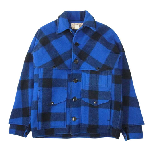 FILSON フィルソン USA製 Double Mackinaw Cruiser Jacket ダブル マッキーノ クルーザー ジャケット ブラック系 ブルー系 38【中古】