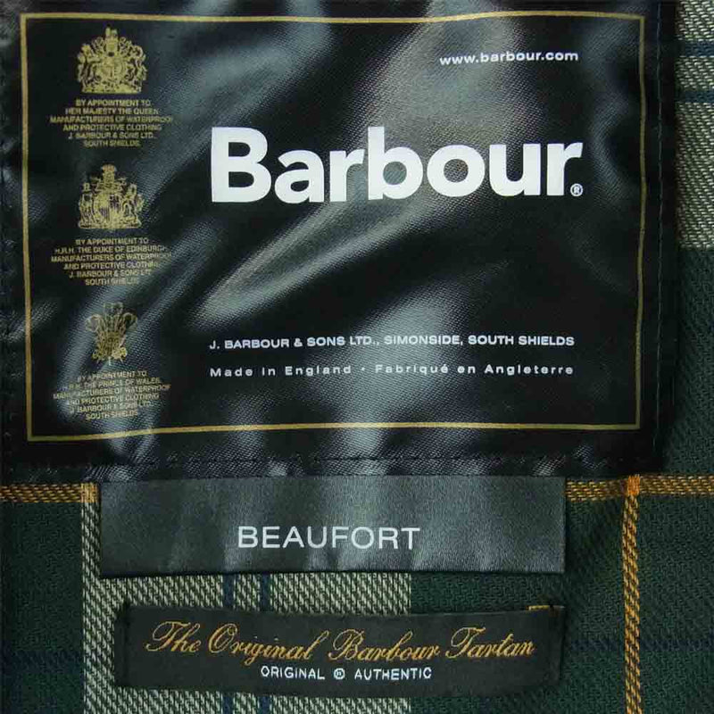 Barbour バブアー 1502115 国内正規品 BEAUFORT ビューフォート オイルド ジャケット 英国製 カーキ系【中古】