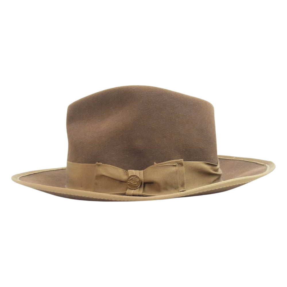 ステットソン USA製 Whippet Medalist ウィペット 中折れ フェルト ハット walnut 59 ブラウン系 7 3/8【中古】