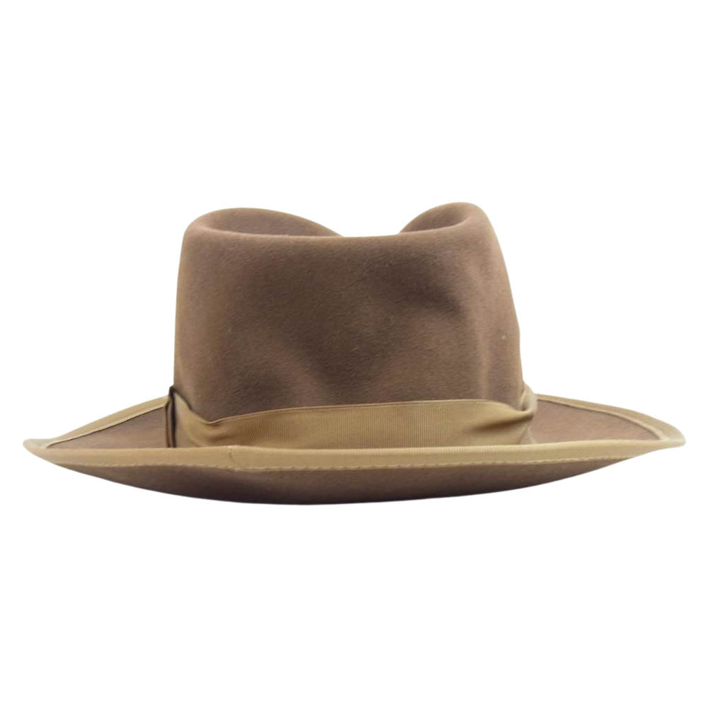 ステットソン USA製 Whippet Medalist ウィペット 中折れ フェルト ハット walnut 59 ブラウン系 7 3/8【中古】