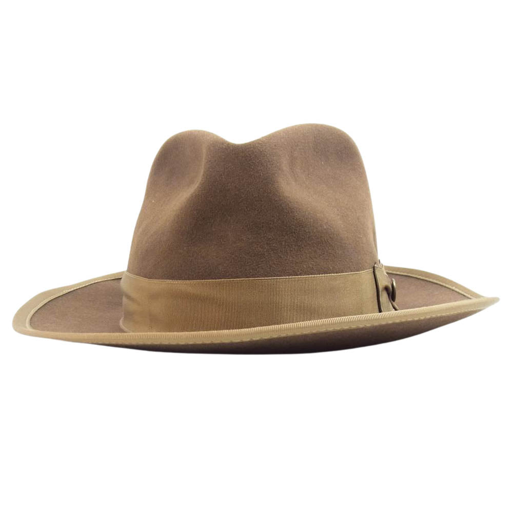 ステットソン USA製 Whippet Medalist ウィペット 中折れ フェルト ハット walnut 59 ブラウン系 7 3/8【中古】