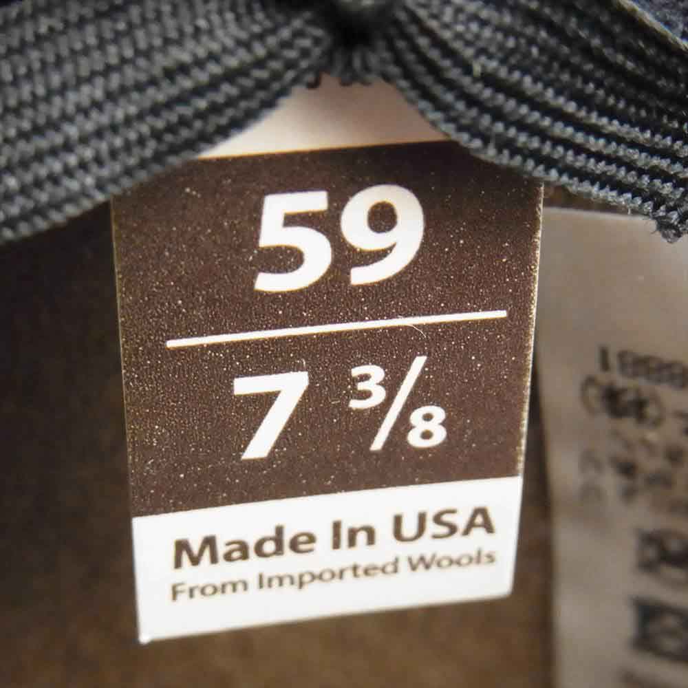 ステットソン USA製 Whippet Medalist ウィペット 中折れ フェルト ハット walnut 59 ブラウン系 7 3/8【中古】