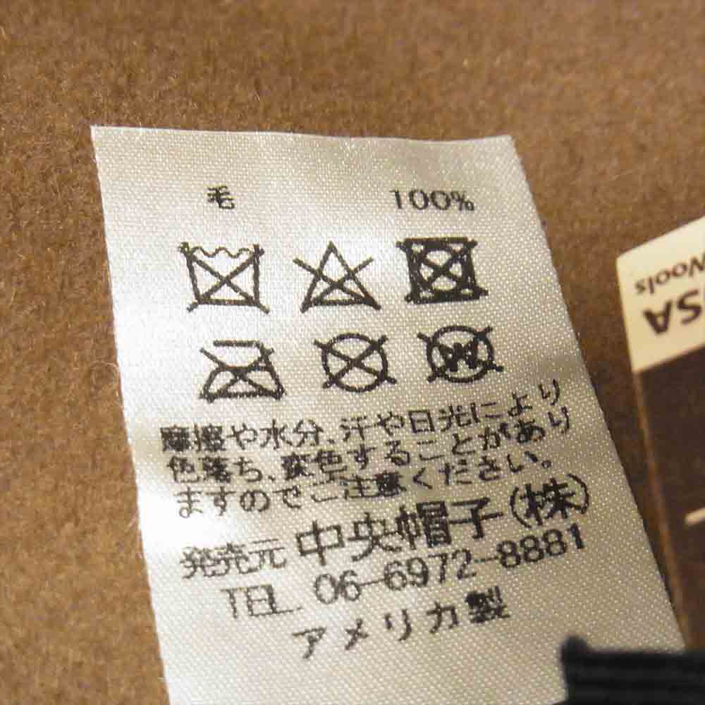 ステットソン USA製 Whippet Medalist ウィペット 中折れ フェルト ハット walnut 59 ブラウン系 7 3/8【中古】