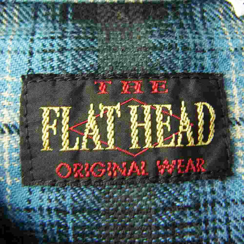 THE FLAT HEAD ザフラットヘッド ウエスタン チェック シャツ ブルー系 38【中古】