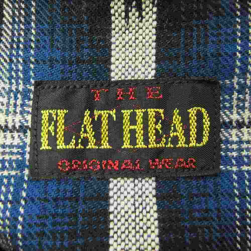 THE FLAT HEAD ザフラットヘッド ウエスタン ネイティブ チェック シャツ ネイビー系 38【中古】
