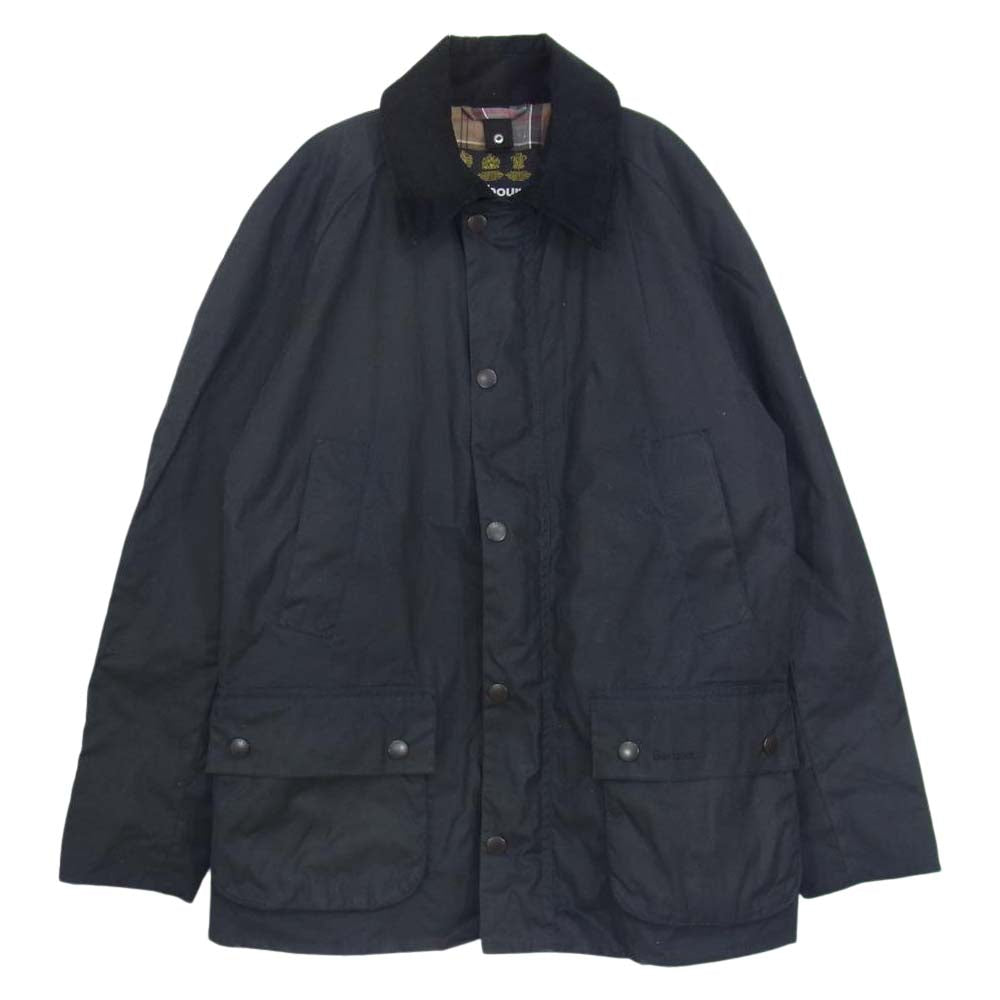Barbour バブアー 17AW MWX0339NY92 ASHBY WAX JACKET アシュビー オイルドジャケット 裏地チェック ブラック系 M【中古】