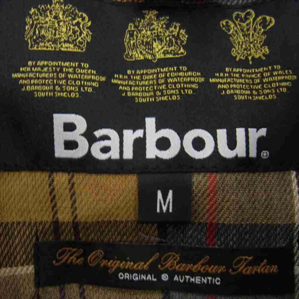 Barbour バブアー 17AW MWX0339NY92 ASHBY WAX JACKET アシュビー オイルドジャケット 裏地チェック ブラック系 M【中古】