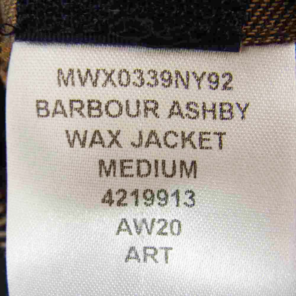 Barbour バブアー 17AW MWX0339NY92 ASHBY WAX JACKET アシュビー オイルドジャケット 裏地チェック ブラック系 M【中古】