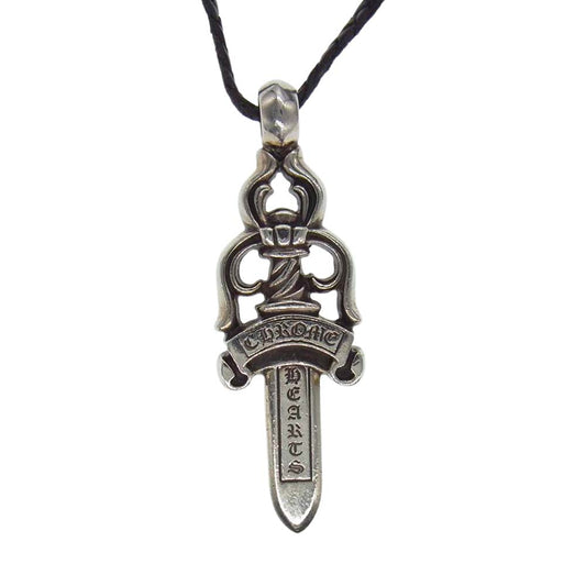 CHROME HEARTS クロムハーツ（原本無） ラージダガー レザー ブレード シルバー系【中古】