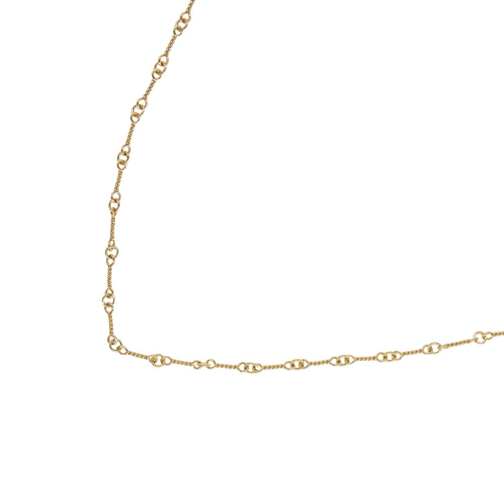 CHROME HEARTS クロムハーツ（原本無） 22K NECKCHAIN T16 ツイストチェーン 16inch ゴールド系【中古】