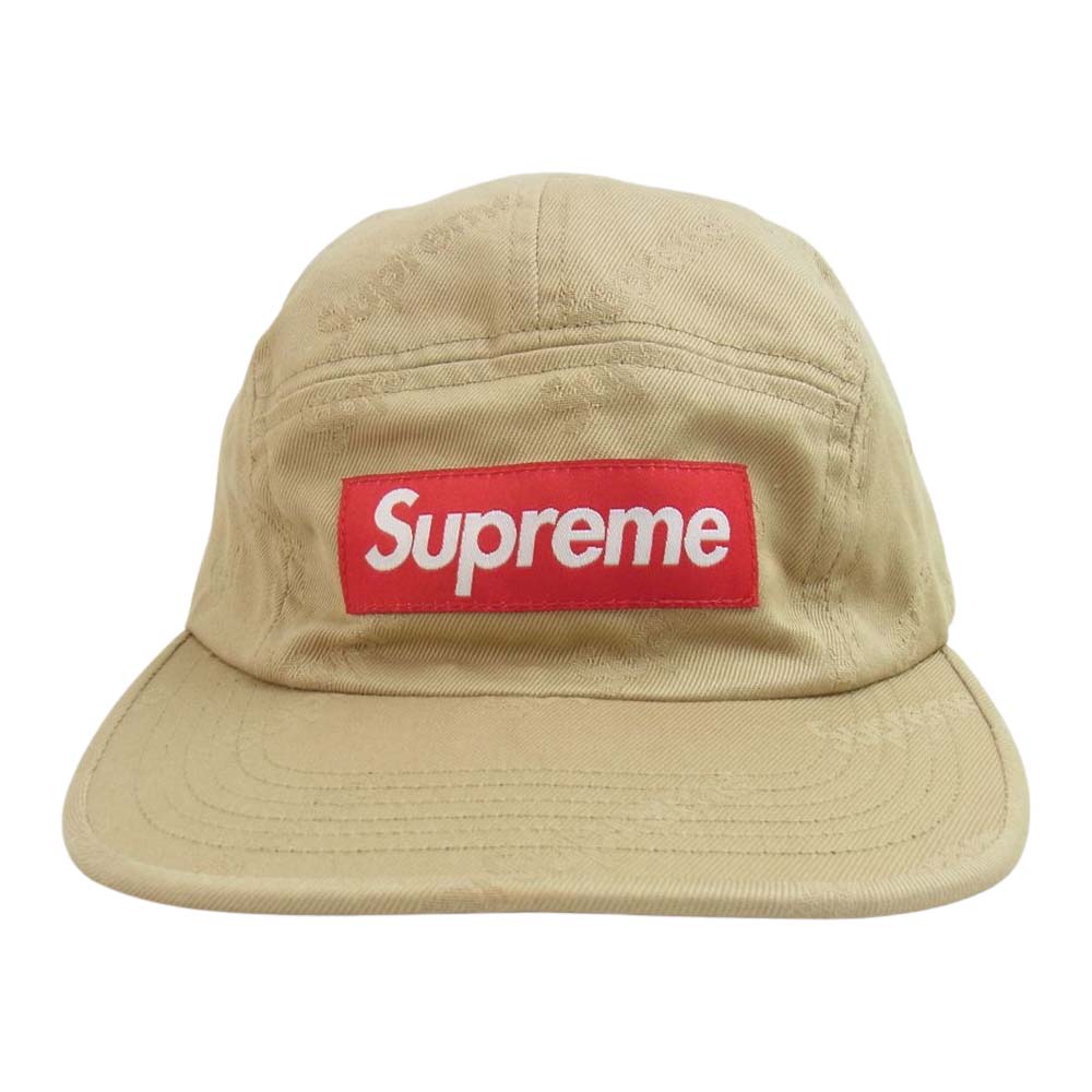 Supreme シュプリーム 19AW JACQUARD LOGOS TWILL CAMP CAP ジャガードロゴ ツイル キャンプキャップ ベージュ系【中古】