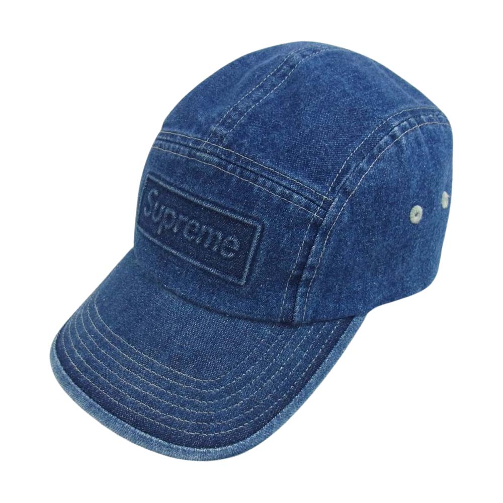 Supreme シュプリーム 20SS ENBOSSED DENIM CAMP CAP エンボス デニム キャンプ キャップ インディゴブルー系【中古】