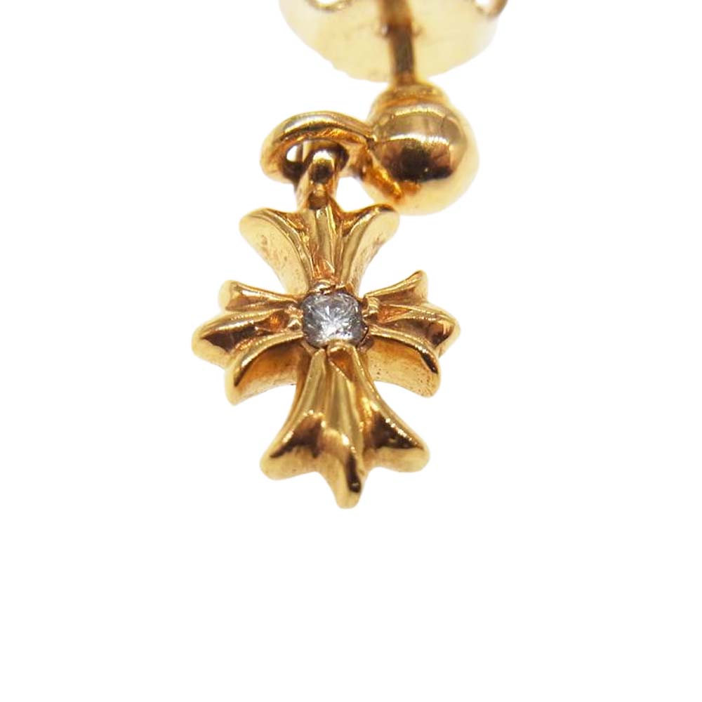 CHROME HEARTS クロムハーツ（原本有） 22K TNY E CH PLS DIA タイニーE ダイヤ ピアス ゴールド系【中古】