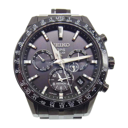 SEIKO セイコー ASTRON アストロン GPS SBXC037 5X53-0AB0 ソーラー 腕時計 ブラック系【美品】【中古】