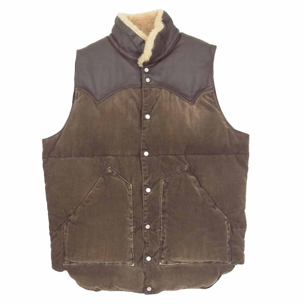 ロッキーマウンテンフェザーベッド 450-482-14 Christy Vest CORDUROY ヴィンテージ加工 クリスティ コーデュロイ ダウン ベスト ブラウン系 38【中古】