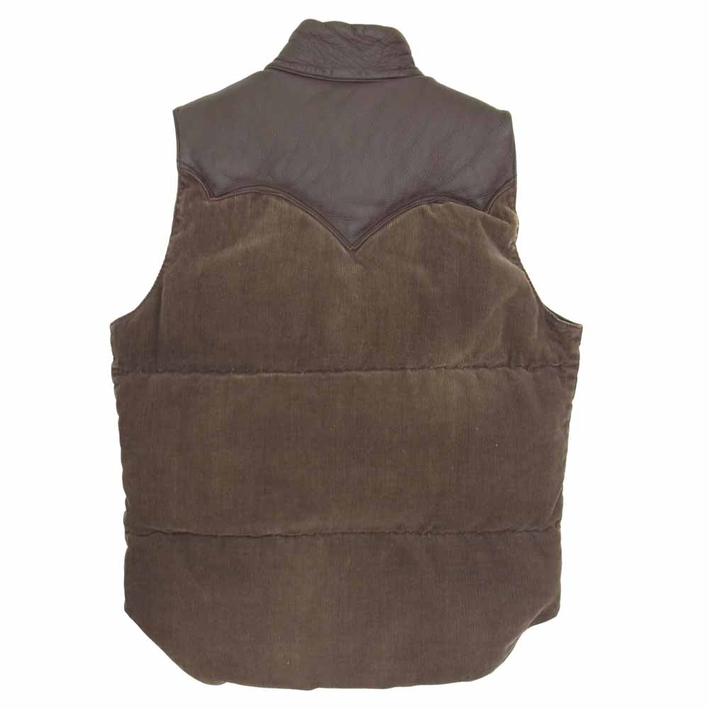 ロッキーマウンテンフェザーベッド 450-482-14 Christy Vest CORDUROY ヴィンテージ加工 クリスティ コーデュロイ ダウン ベスト ブラウン系 38【中古】