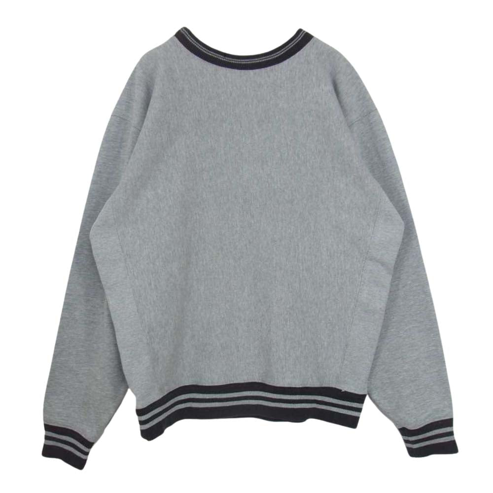 Champion チャンピオン 90S 刺繍タグ REVERSE WEAVE リバースウィーブ クルーネック スウェット　グレー グレー系 L【中古】