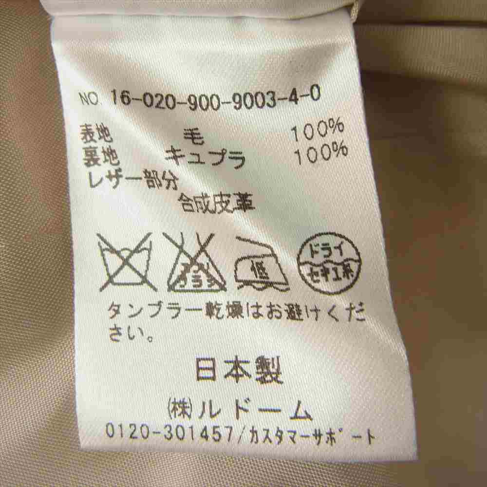 IENA イエナ 着脱 フード ウール ミディ コート オフホワイト系 36【中古】