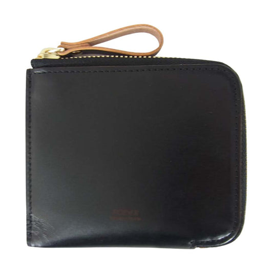 PORTER ポーター 187-01349 FILM WALLET ガラス加工 牛ショルダーレザー ミニウォレット 財布 ブラック系【中古】