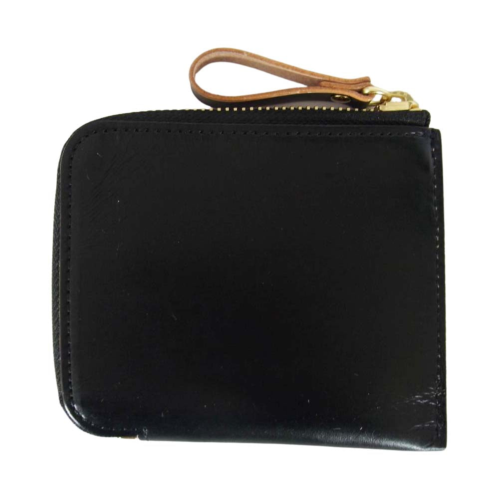 PORTER ポーター 187-01349 FILM WALLET ガラス加工 牛ショルダーレザー ミニウォレット 財布 ブラック系【中古】