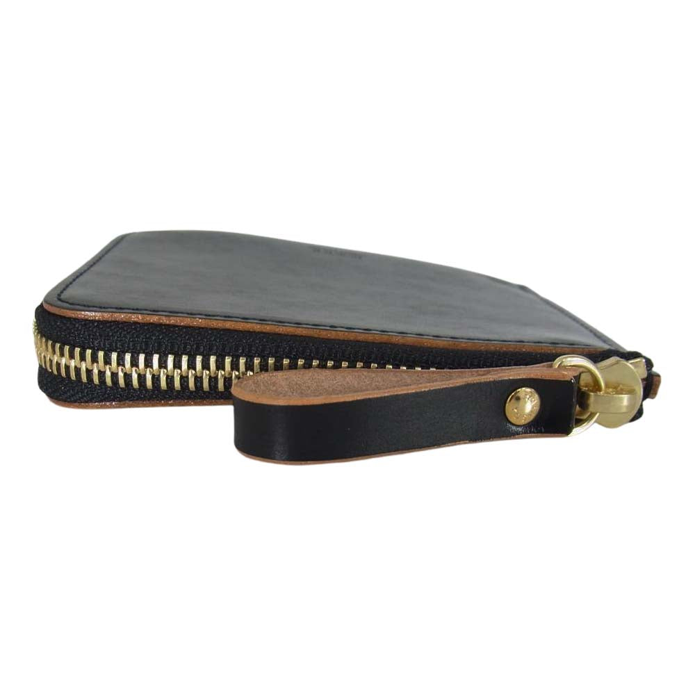 PORTER ポーター 187-01349 FILM WALLET ガラス加工 牛ショルダーレザー ミニウォレット 財布 ブラック系【中古】