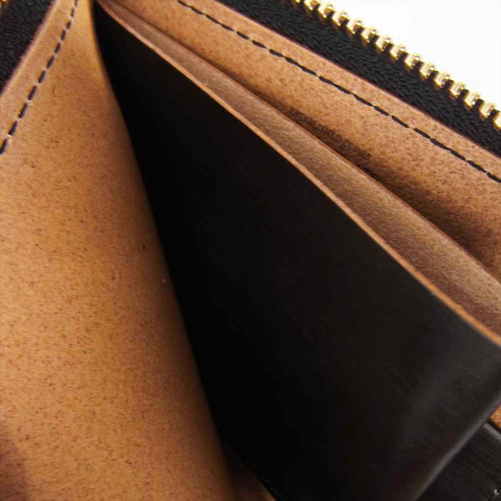 PORTER ポーター 187-01349 FILM WALLET ガラス加工 牛ショルダーレザー ミニウォレット 財布 ブラック系【中古】