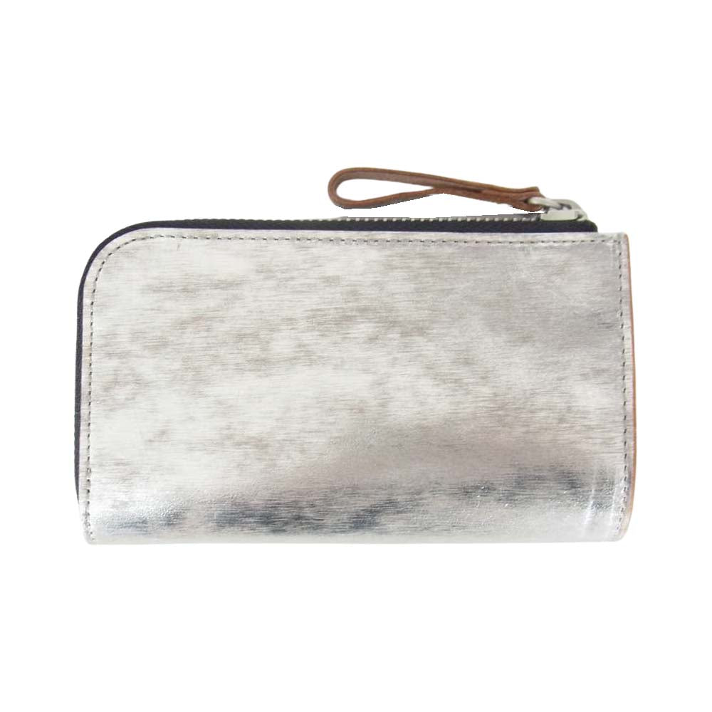 PORTER ポーター 195-01336 FOIL KEY CASE 箔加工 牛ショルダーレザー キーケース コインケース シルバー系【極上美品】【中古】