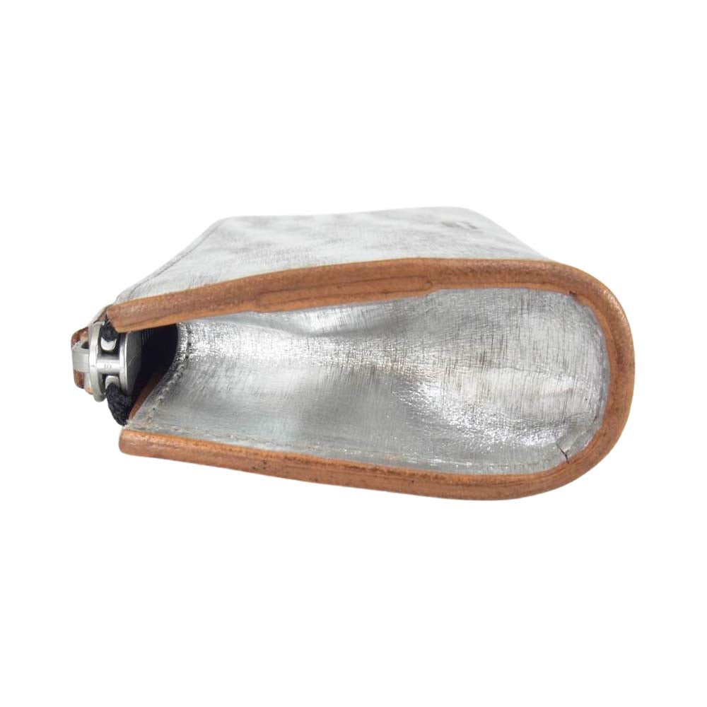 PORTER ポーター 195-01336 FOIL KEY CASE 箔加工 牛ショルダーレザー キーケース コインケース シルバー系【極上美品】【中古】