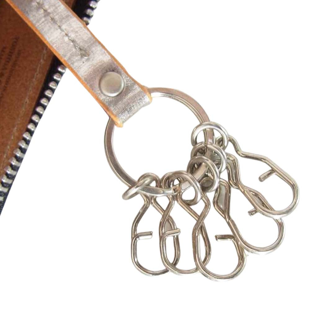 PORTER ポーター 195-01336 FOIL KEY CASE 箔加工 牛ショルダーレザー キーケース コインケース シルバー系【極上美品】【中古】