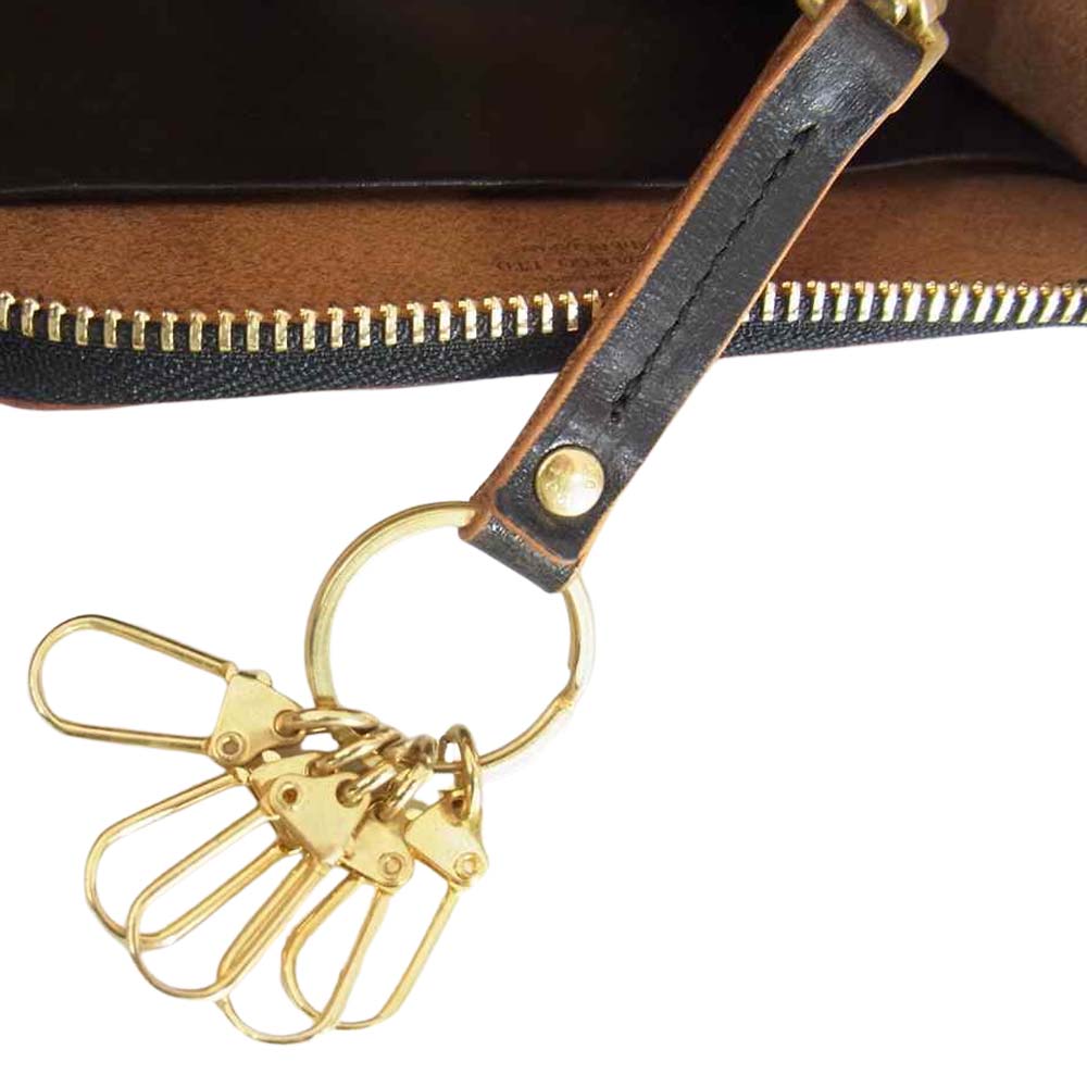 PORTER ポーター 187-01354 FILM KEY CASE ガラス加工 牛ショルダーレザー キーケース コインケース ブラック系【極上美品】【中古】