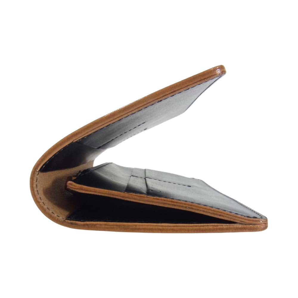 PORTER ポーター 187-01350 FILM WALLET ガラス加工 牛ショルダーレザー ロングウォレット 長財布 ブラック系【極上美品】【中古】