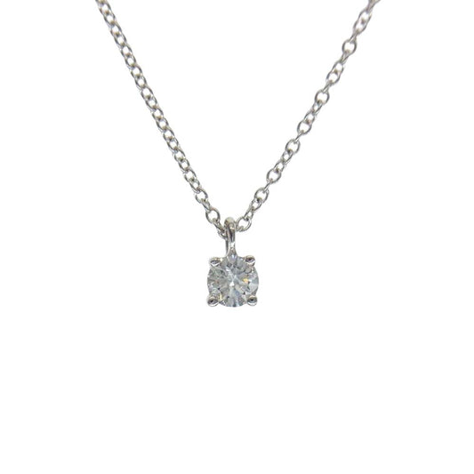 TIFFANY&Co. ティファニー Pt950 ソリティア ダイヤ ネックレス【中古】