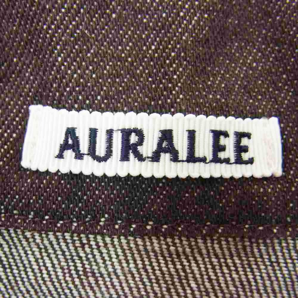 AURALEE オーラリー 21AW A21AB03DM HARD TWIST DENIM BLOUZON ハードツイスト デニム ブルゾン ブラウン系 3【美品】【中古】