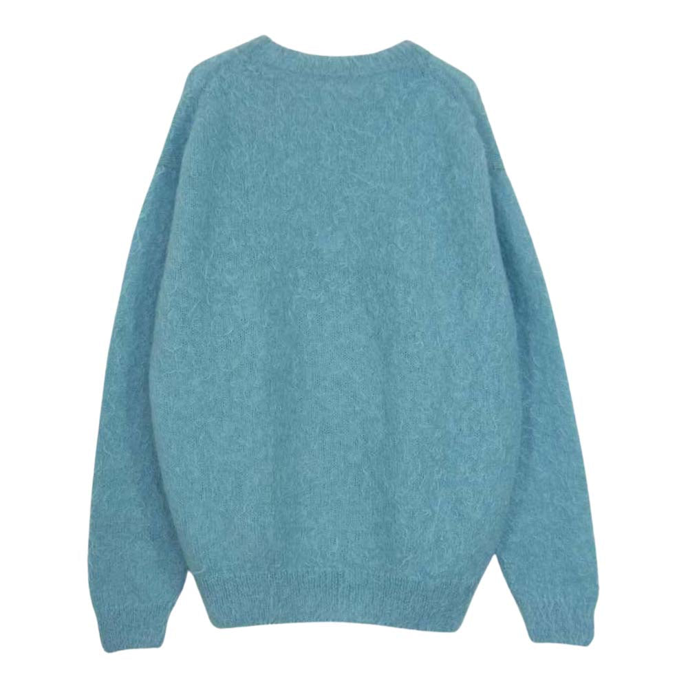 AURALEE オーラリー 21AW A21AP01KM BRUSHED SUPER KID MOHAIR KNIT P/O モヘア ニット ターコイズ ライトブルー系 3【美品】【中古】